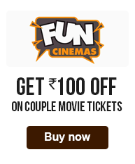 Get Rs.100 off on couple movie tickets